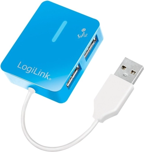 USB hub 2.0 LogiLink Smile, 4 porty, modrý
