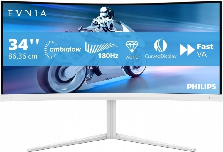 Zakrivený herný monitor 34" VA 180 Hz s Ambiglow
