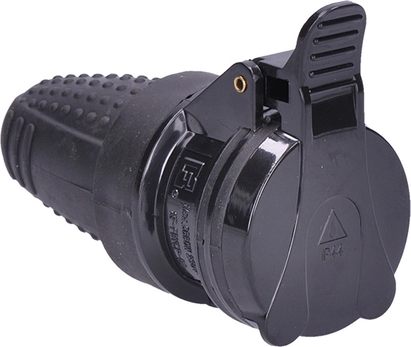 Solight rovná vidlica do vlhka IP44 čierna - 1 kus