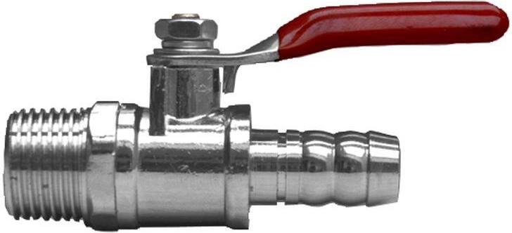 Záhradný guľový ventil na hadicu 1/2″, chróm