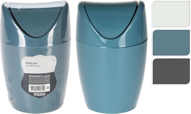 Stolový výklopný odpadkový kôš 1,5 l plastový, okrúhly
