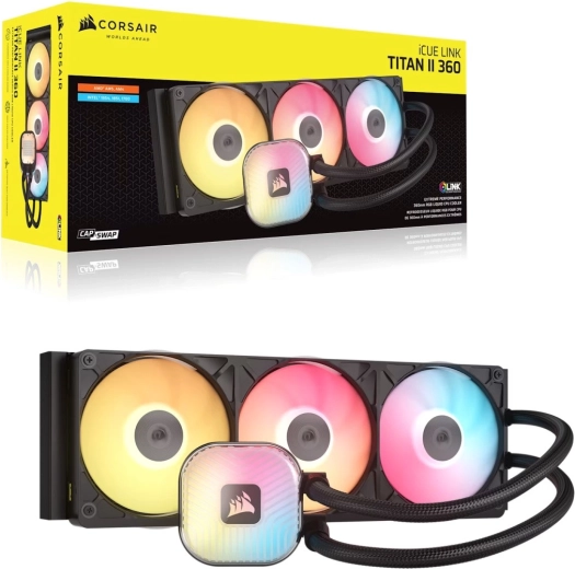 Vodné chladenie procesora Corsair iCUE LINK TITAN II 360RX RGB 360 mm