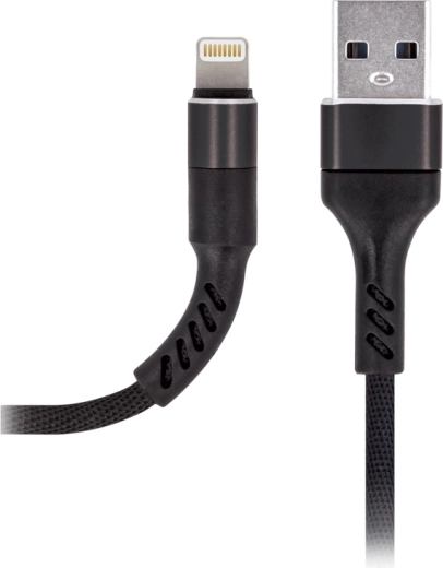 Maxlife nabíjací kábel Lightning 2 A, 1 m, čierny
