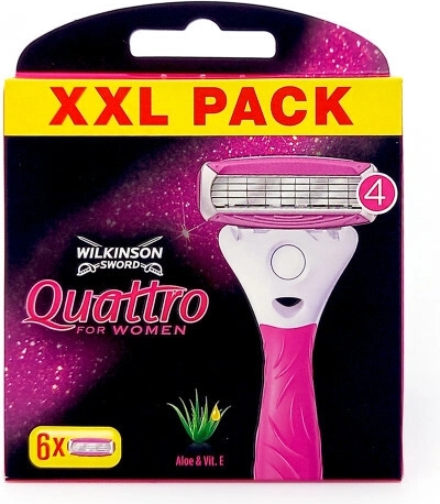 Wilkinson Quattro for Women náhradné holiace hlavice 6 ks