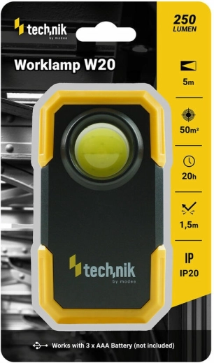 Pracovné svietidlo Technik MT‑W20 s klipom, magnetickou základňou a COB LED