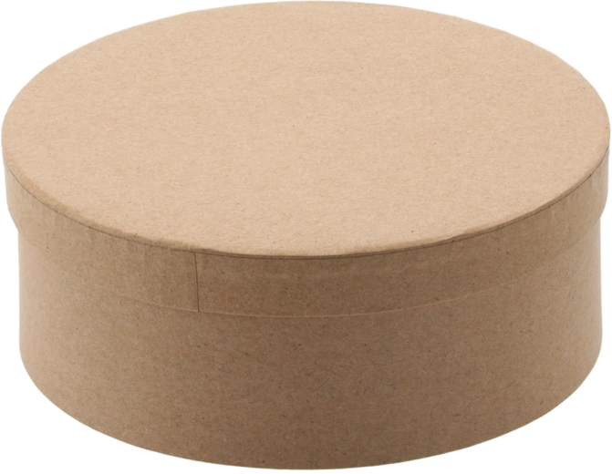 Okrúhly darčekový box hnedý 20 × 10 cm - 1 kus