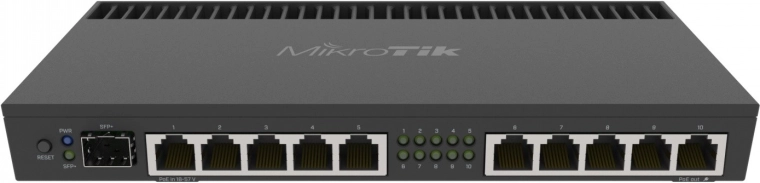 Výkonný router MikroTik s 10 gigabitovými portami a SFP+