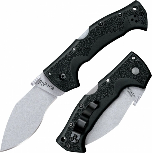 Cold Steel Rajah III vreckový nôž 8,9 cm stonewash čierny Griv-Ex