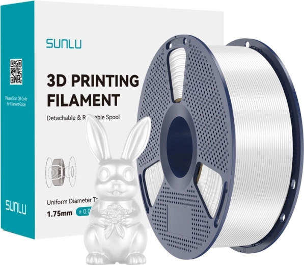 Sunlu PLA+ Silk filament biely
