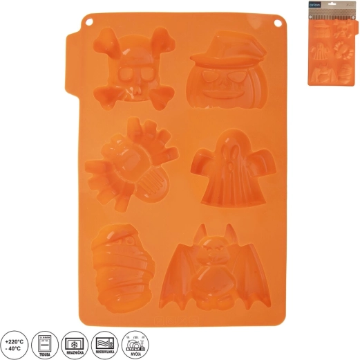 Silikónová forma Halloween mix 6 oranžová