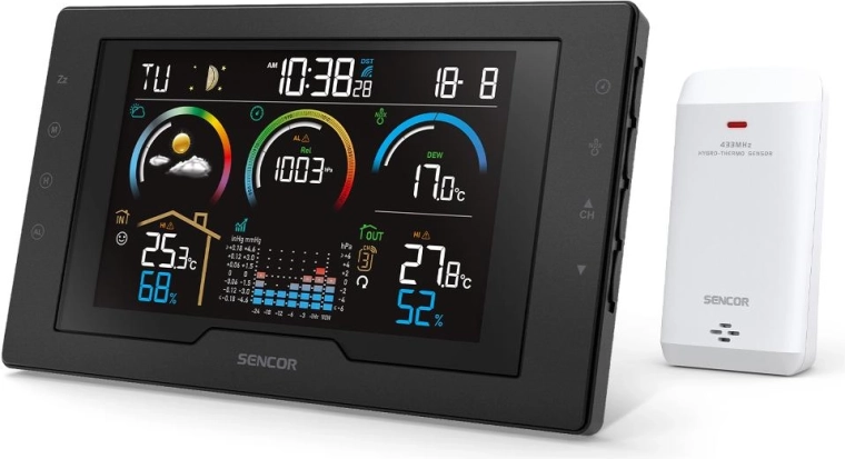 Meteorologická stanica Sencor SWS 8000 s bezdrôtovým senzorom