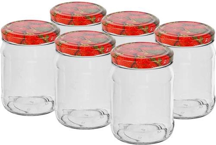 Zaváracie poháre s viečkom 500 ml Twist, sada 6 ks