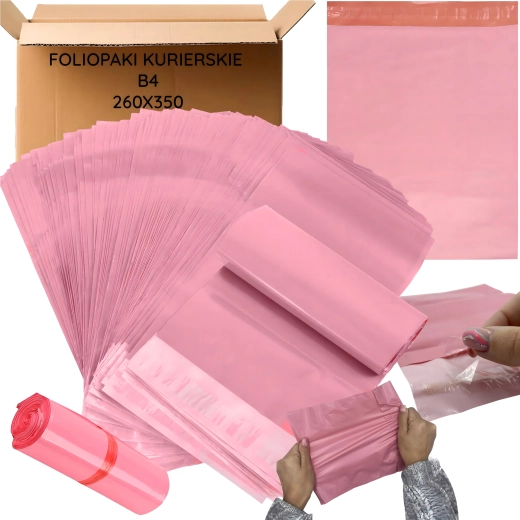 Ružové kuriérske obálky B4 260 × 350 mm, 50 ks – Rozmer 260 × 350 mm