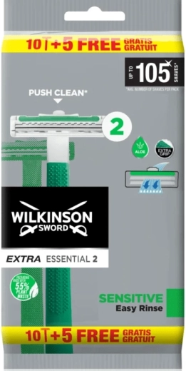 Wilkinson Extra Essential 2 Sensitive jednorazový holiaci strojček 15 ks