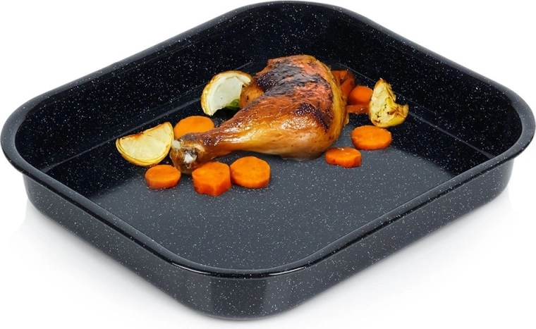 Emajlovaný obdĺžnikový pekáč 29,5 × 25,5 × 4,5 cm, 2,5 l
