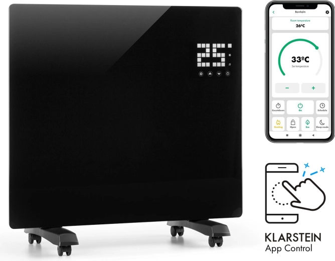 Klarstein Bornholm Single Smart konvektor 1000 W, čierny