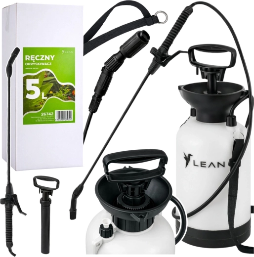 Ručný tlakový postrekovač LEAN 5 l pre záhradu a domácnosť