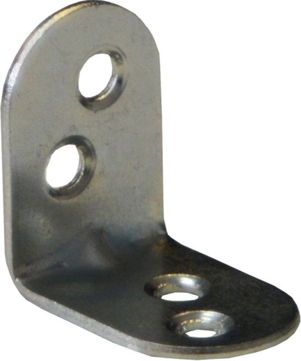 Montážny uholník s prelismi 25 × 18 × 1,5 mm, pozinkovaný, biely (15 ks)