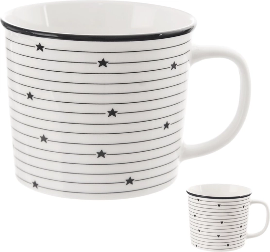 Porcelánový hrnček s linkami 0,38 l mix