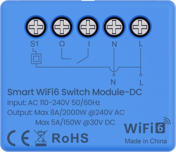 Avatto inteligentný spínací modul Wi‑Fi 6 WSM20DC