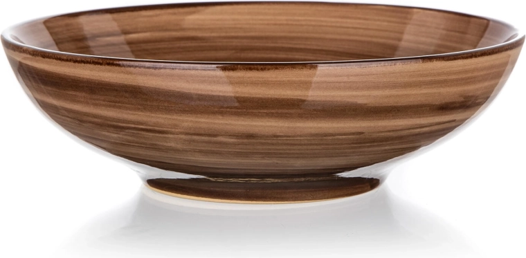 Hlboký keramický tanier Palas 18 cm hnedý