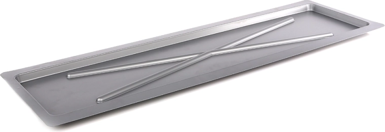 Metpol strieborná odkvapkávacia miska široká 75 × 24,7 cm pre kuchynský odkvapkávač 80 cm