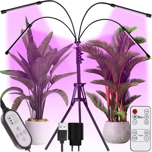 LED pestovacia lampa na statíve so 4 ramenami CARDLOV