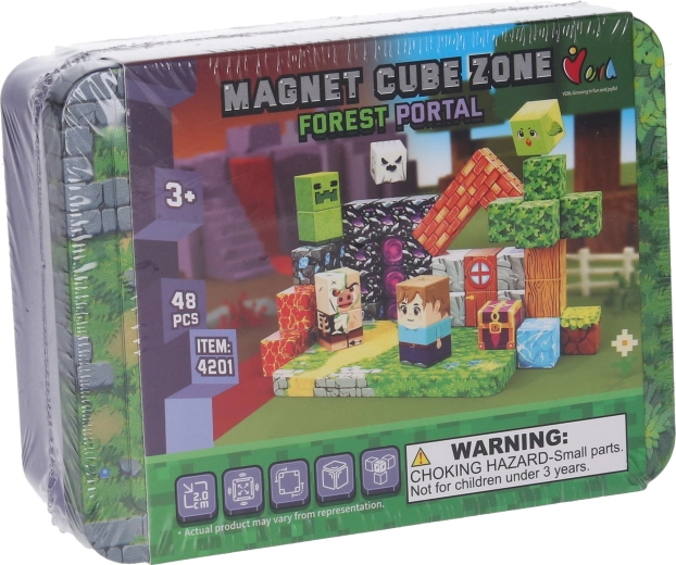 Stavebnica Magnet cube zone forest portal (48 dielikov)