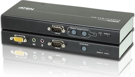 usb kvm extender vga/audio cez cat5 s rs-232 (1280×1024 @ 200 m)