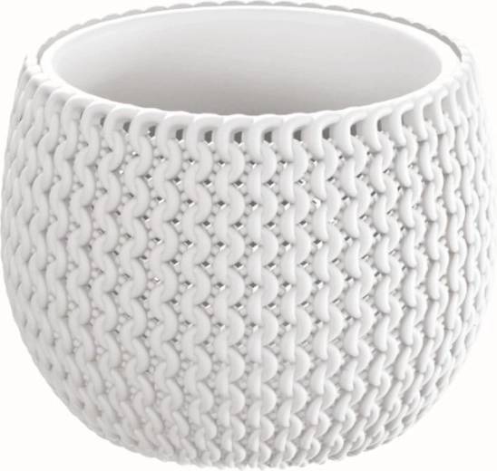 Kvetináč Splofy Bowl s vložkou 18 cm biely