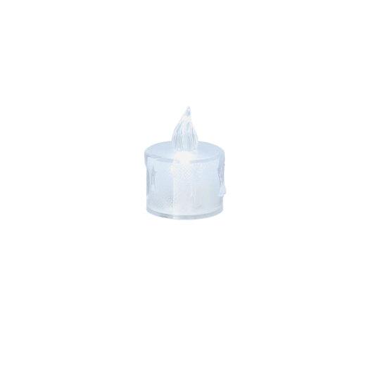 LED čajová sviečka polotransparentná 3,5 × 4,5 cm – teplá biela