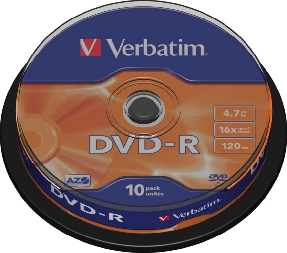 Verbatim DVD-R Matt Silver 4,7 GB 16x – 10 ks