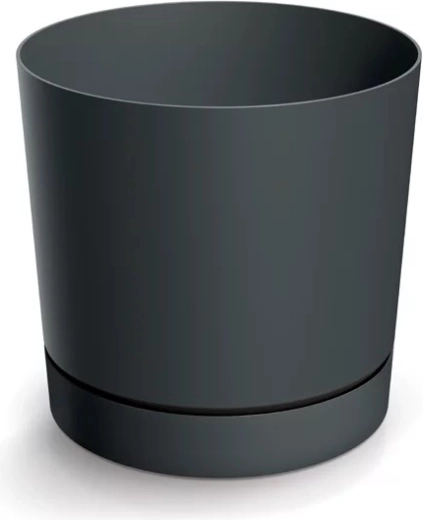 Kvetináč s podmiskou TUBO P 58 cm tmavosivý