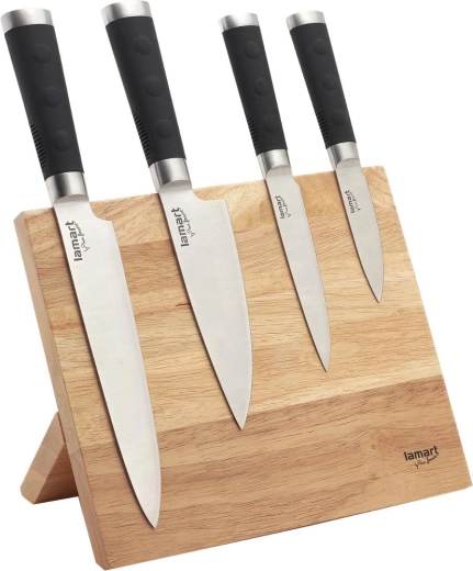 Lamart súprava 4 nožov na magnetickom stojane Blade
