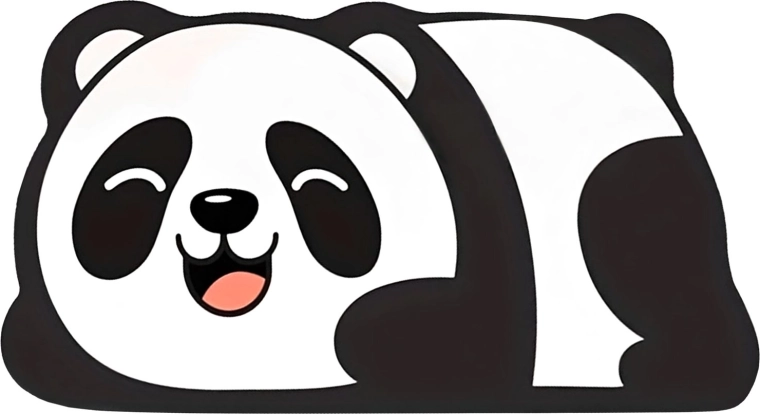 Kúpeľňová protišmyková podložka z diatomitu Panda 60 × 40 cm – 1 kus