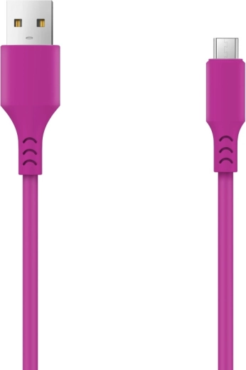 Setty USB–microUSB kábel 1 m, 2 A, purpurový