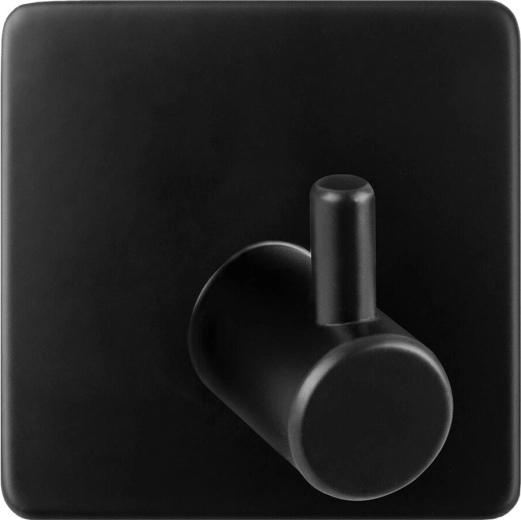 Samolepiaci kovový vešiak 4,5 × 4,5 × 2,03 cm – čierny