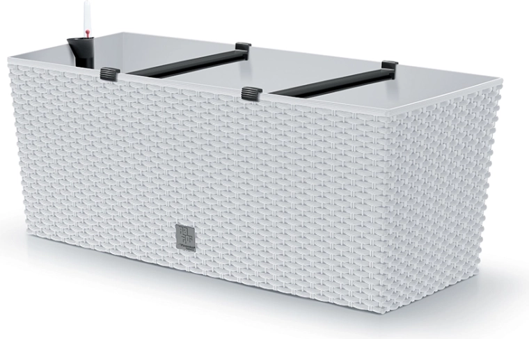 Samozavlažovací truhlík Rato case 60 cm biely