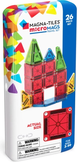 Magna-Tiles magnetická stavebnica microMAGS cestovná sada 26 dielikov