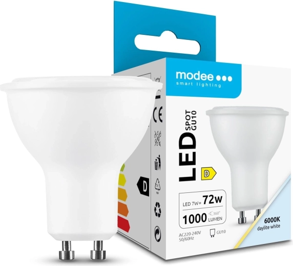 LED bodová žiarovka GU10 7 W 1000 lm studená biela MODEE