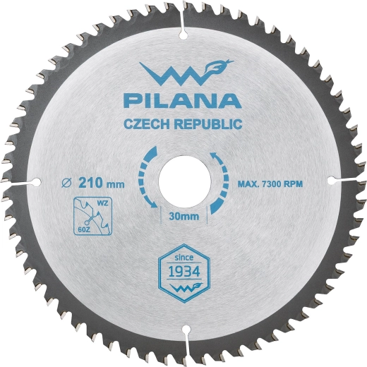 Pílový kotúč PILANA 210 mm, 60 zubov, WZ na drevo