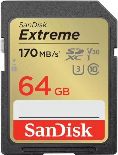 Pamäťová karta SanDisk Extreme SDXC 64 GB UHS‑I U3 V30 170/80 MB/s