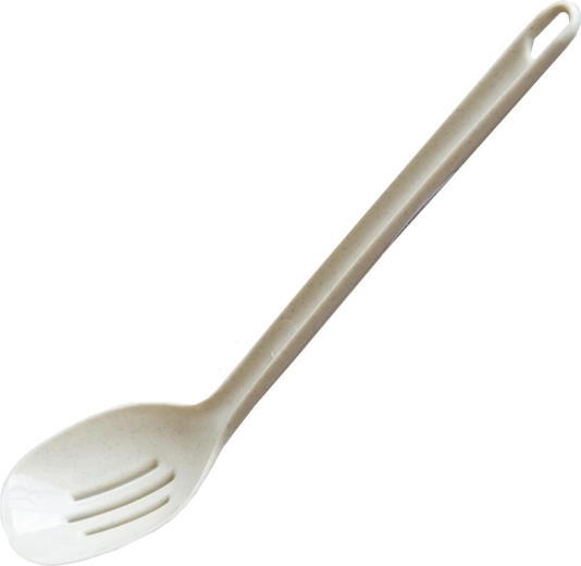 Kuchynská dierovaná lyžica 29 cm, plast, mix farieb