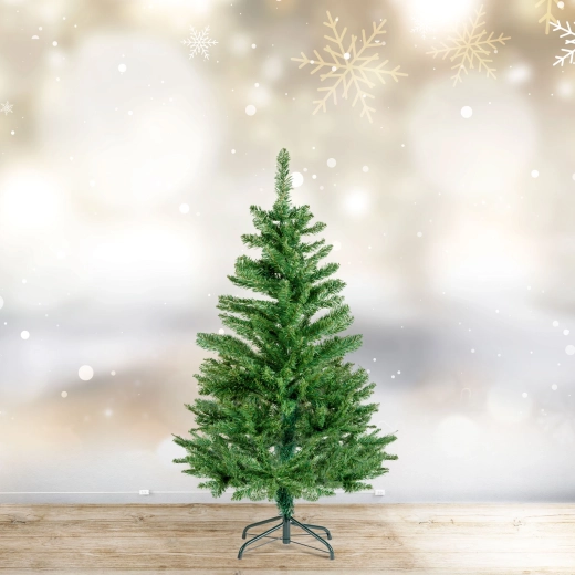 Umelý vianočný stromček 120 cm z PVC tmavozelený