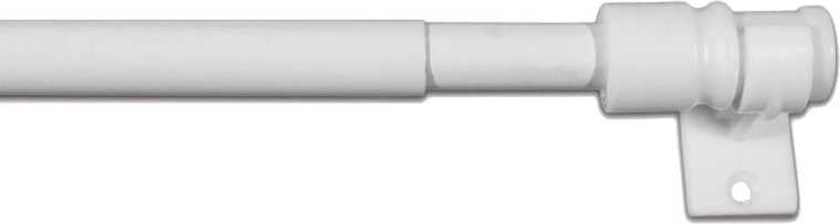 Vitrážová teleskopická tyč CAFE biela 75–135 cm