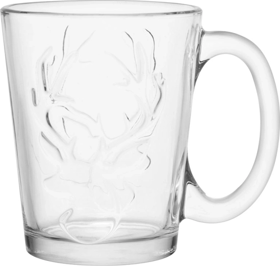 Altom Design Leon sklenený hrnček 300 ml s reliéfom soba