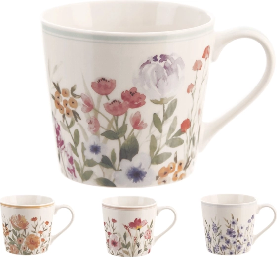 Porcelánový hrnček kvet 0,44 l (mix dekorov)