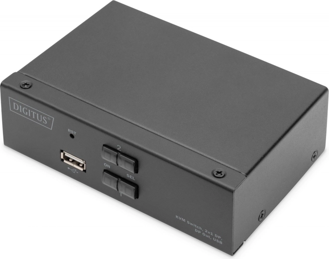 2-portový KVM prepínač DisplayPort 4K 60 Hz s USB a audio