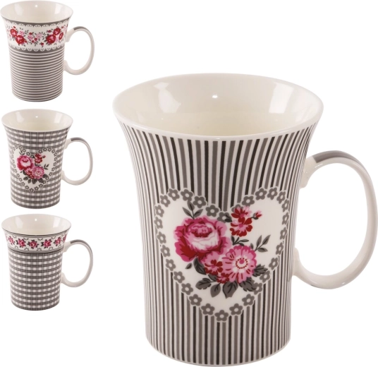 Porcelánový hrnček Rose 0,36 l mix