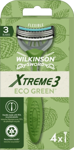 Wilkinson Sword Xtreme3 Eco Green jednorazové holiace strojčeky 4 ks